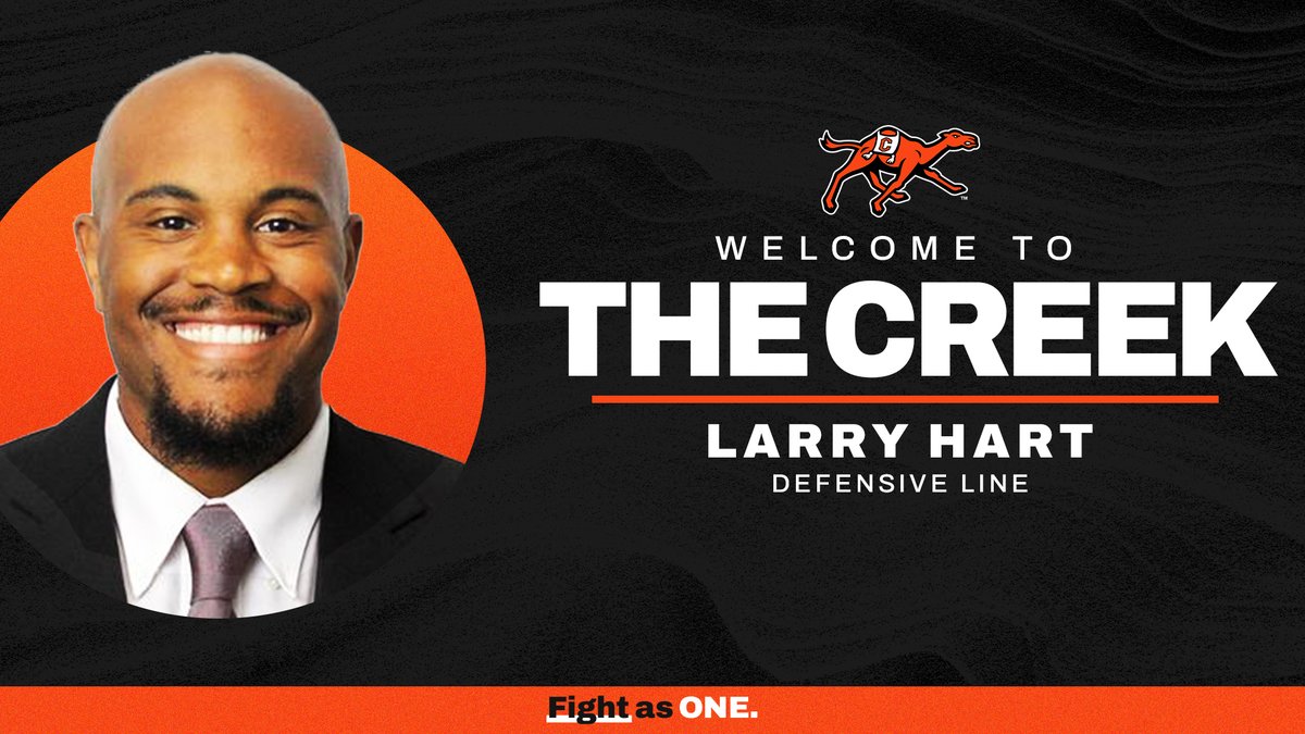 Rounding out our coaching staff, welcome to The Creek @CoachLarryHart! 

#FightAsONE | #RollHumps 🐪🏈