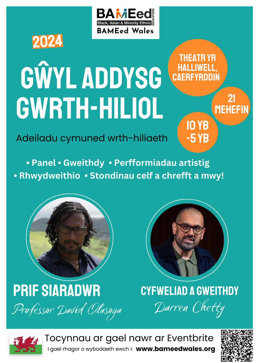 Have you booked your place @BameedWales AntiRacist Education Festival in Carmarthen on Fri 21st June? @DavidOlusoga @rapclassroom @PrifWeinidog @lesley4wrexham @lynne_neagle @WG_Education @CSCJES @CdfCuric