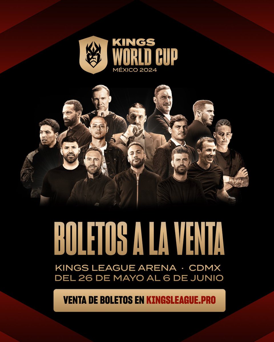 ¡Ya puedes comprar tus boletos para el Mundial! 🎟️ ➡️ kingsleague.pro/es/americas