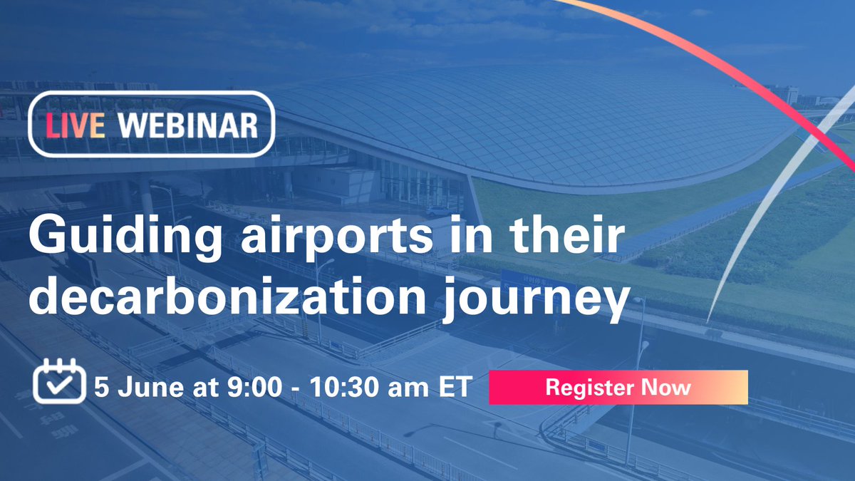 New webinar: Guiding airports in their decarbonization journey! Vital resource for airports navigating the complexities of transitioning towards Net Zero

5 June, 9:00 - 10:30 ET
Register: bit.ly/3QHcay3

@hkairport @VINCIConcess @flySFO @RavinalaAirport @Quiport @FlyYCD