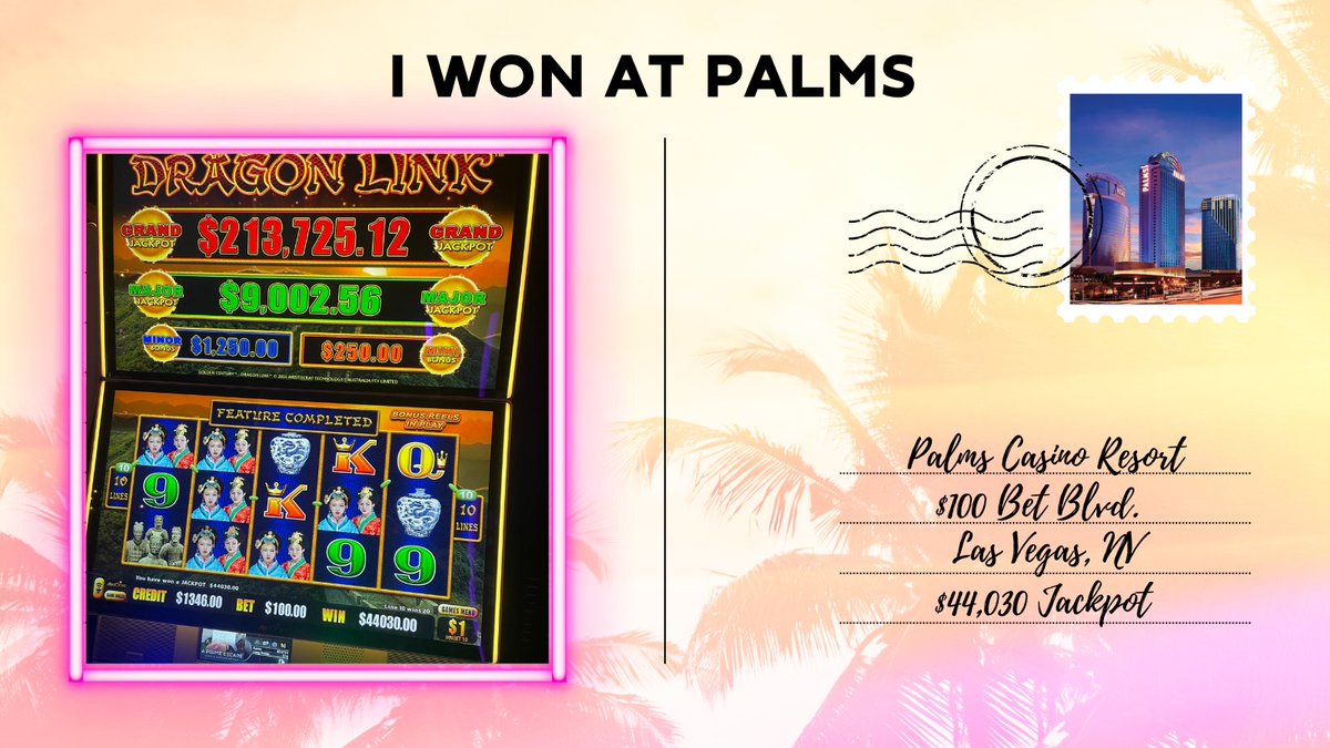 someone just took a fiery ride on Dragon Link to the tune of $44,030! play more, eat more, get more → brnw.ch/21wJOHm #palmsisheretoplay #playstayslay