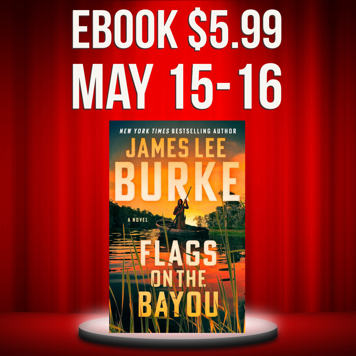 For just two days, the Edgar Award-winning FLAGS ON THE BAYOU is on ebook sale for $5.99! jamesleeburke.com/books/flags-on… [Erin/admin]