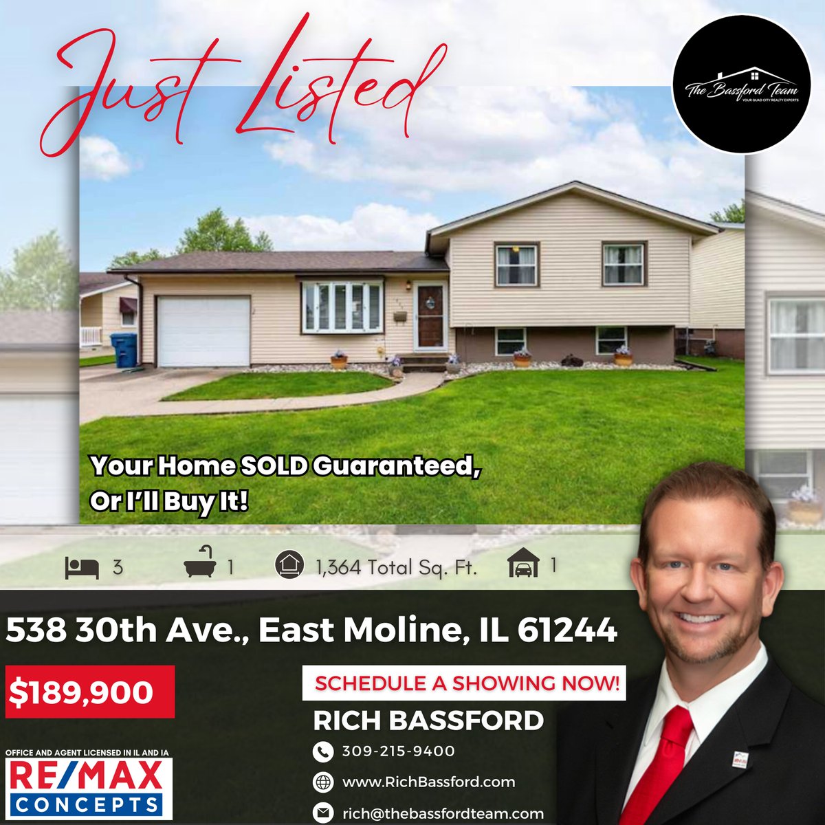 Step into this beautifully renovated 3-bed, 1-bath home featuring large windows, flooding each of the 4 levels with natural light. ✨

📞 Contact us for a tour today!
..
..
🔗👉🏻👉🏻👉🏻 richbassford.com/property-searc…
..
..
#quadcitiesillinois #visitquadcities #quadcitiesrealtor