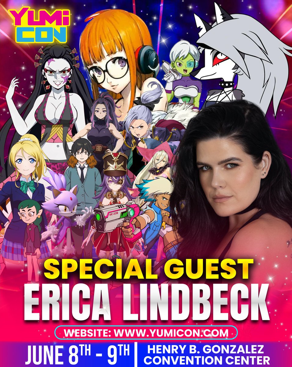 YUMiCON SPECIAL GUEST 💥 

In 24 days, meet Erica Lindbeck at YUMiCON this June 8th - 9th.

@EricaLindbeck is an actress residing in Los Angeles. She is known for her work in the voiceover industry, & is honored to have worked on a large & diverse portfolio of projects, including