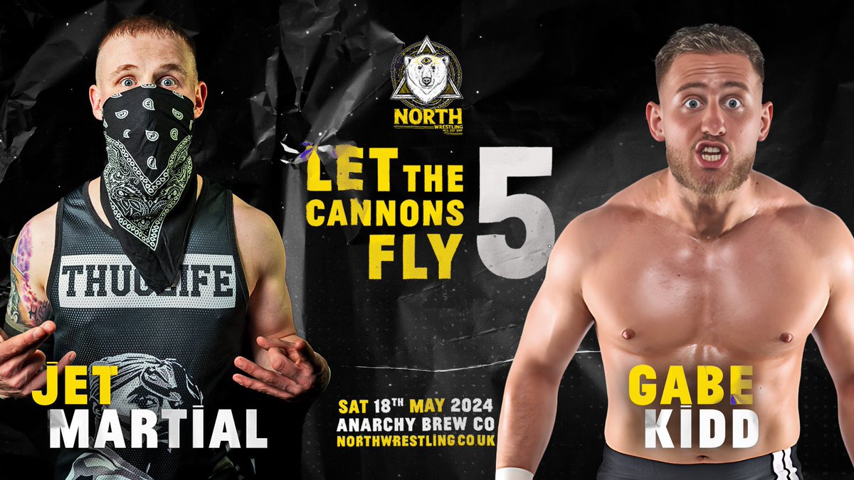 🚨 20 TIX LEFT! 🚨 LTCF 5 Scramble Match! 8 people have the chance to face Leon Slater at Thunderstruck 2! Two most fearless wrestlers on the planet: Jet Martial and Gabe Kidd WILL tear down the Brewery! SAT 18 MAY | Anarchy Brew Co, Newcastle | 6pm | 🔞 | Tix 👇