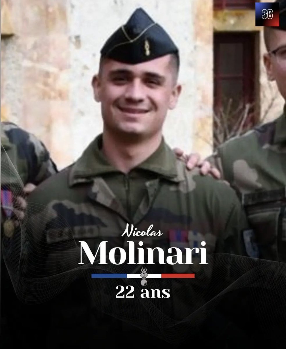 🇫🇷Hommage à Nicolas Molinari, tué par balle dans l'exercice de ses fonctions à l'âge de 22 ans. Il était affecté au 4e peloton porté de l'escadron de gendarmerie mobile de Melun (EGM 211/1).📷 36quaidesorfevres