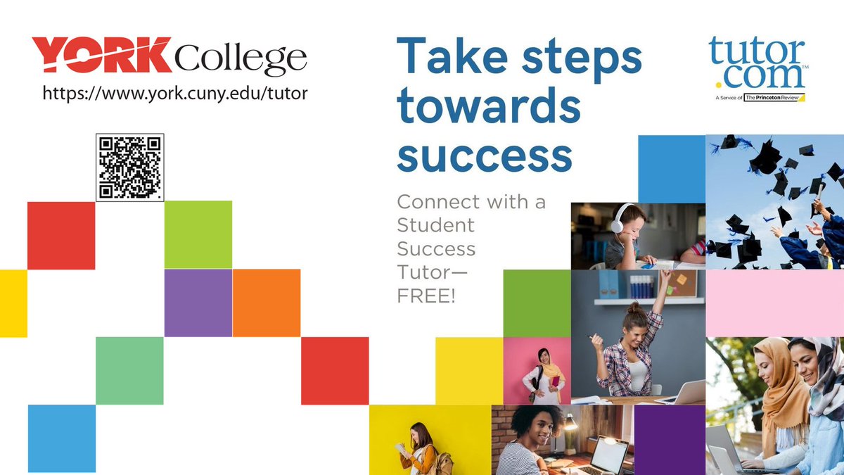 Connect with a Student Success Tutor Free! york.cuny.edu/tutor
#WeAreOneYork
#ycradio
#thevoiceoftodaysgeneration