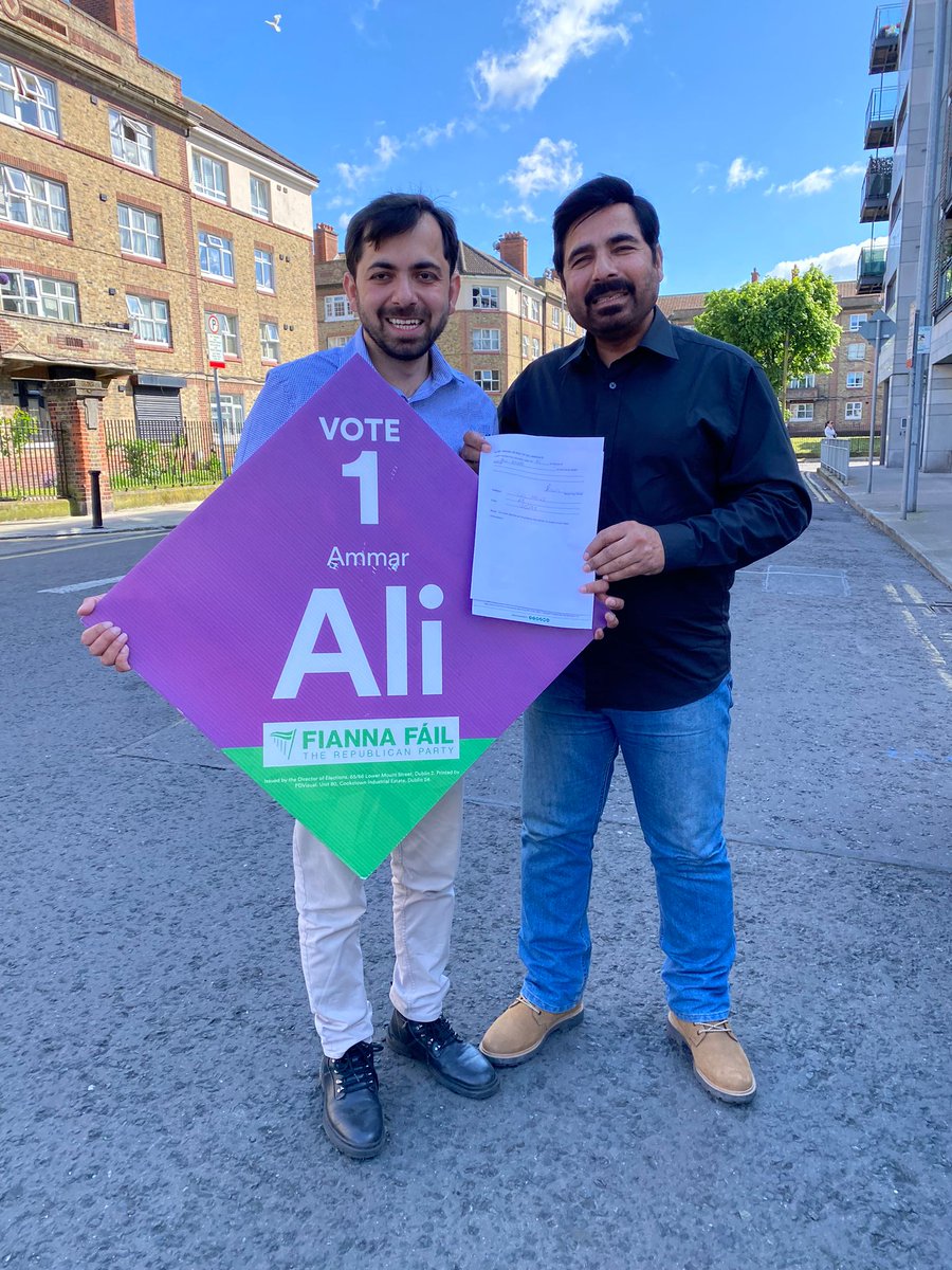 Delighted to be officially nominated to run in the Local Elections for South West Inner City (D8) on the Friday 7th June. 
I am asking for your No.1 vote on June the 7th because I care about our community. If you vote for me, I will not let you down. 
#Dublin8 #Ali