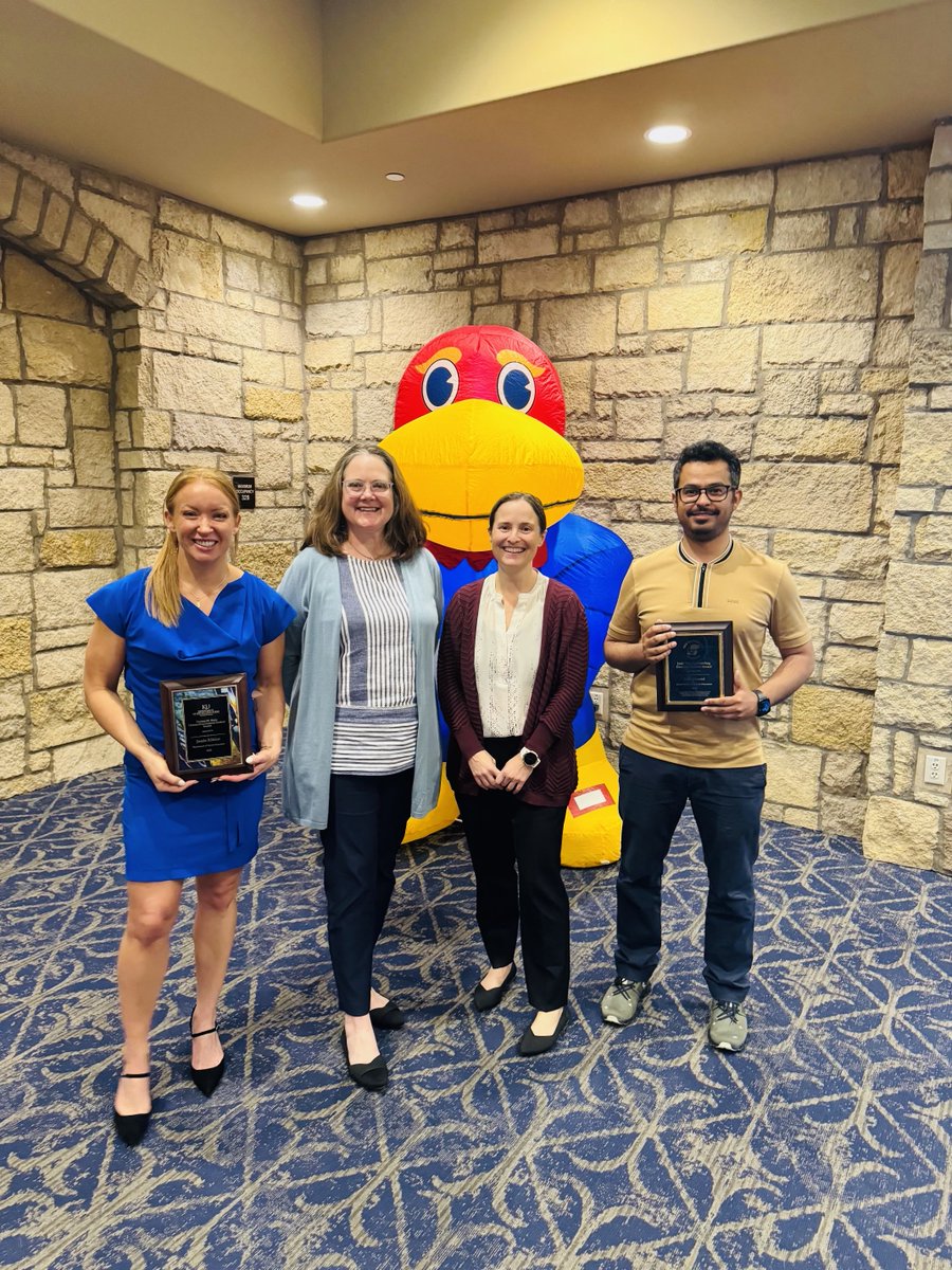 🎉🎉 On 5/9, Aziz Alsaeed, Jessie Kiblen, and Rebecca Townsend were presented the following @KUSpecialEd Doctoral Student Awards: Aziz- The Judy Tate Outstanding Doctoral Student Medallion Award Jessie- The Skrtic Scholar Award Rebecca- The David Dahlke Community Inclusion Award