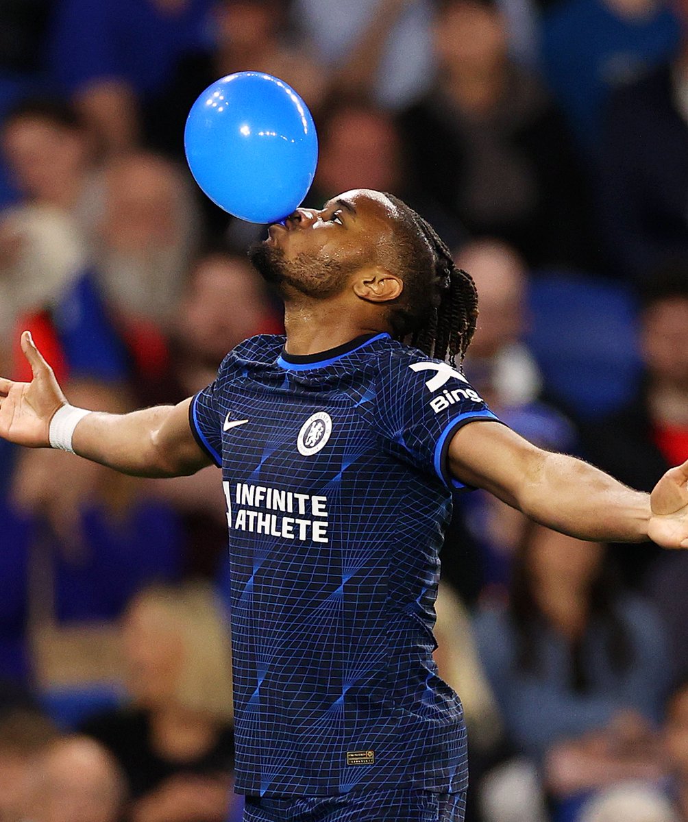 Christopher Nkunku’s first balloon celebration for Chelsea… 🎈