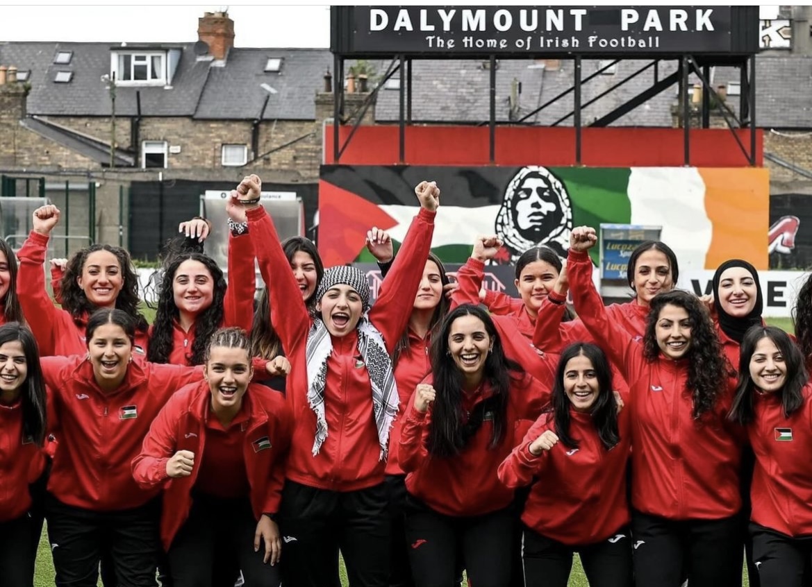 A big welcome to the Palestine national women's team for their match against <a href="/bfcdublin/">Bohemian Football Club</a> highlighting the important role sport can play in showing solidarity building meaningful relationships &amp; uniting people during difficult times. 'Sport has the power to unite..." #Madiba