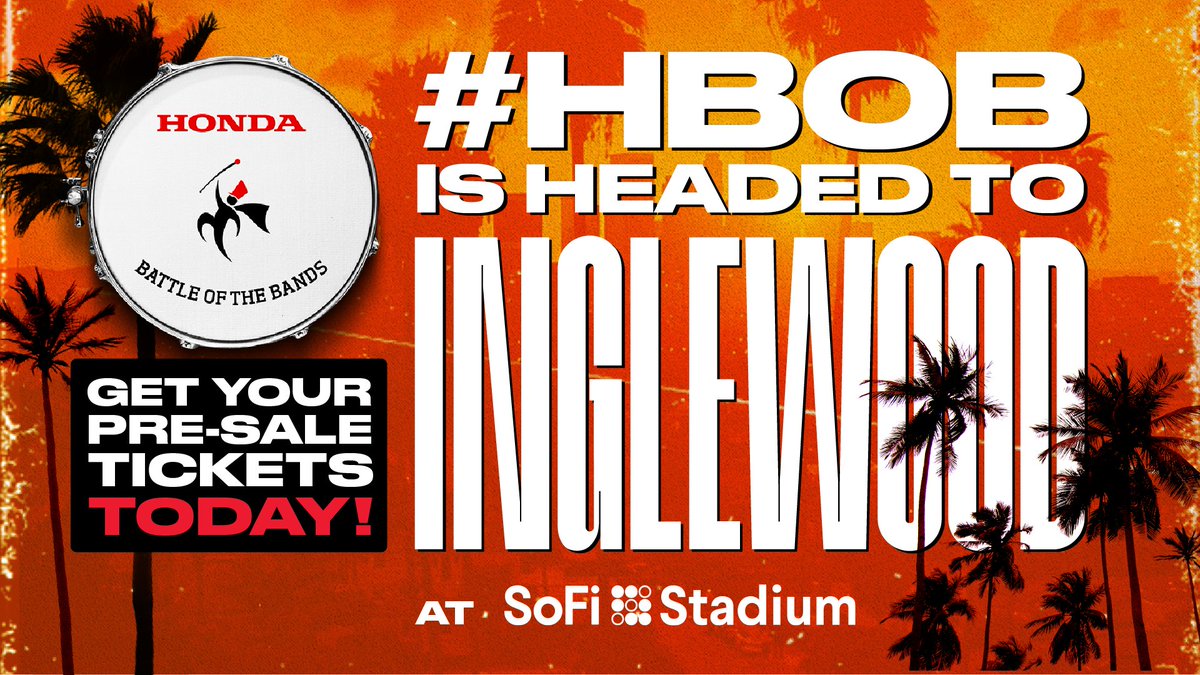 Inglewood Awaits! 🎵 Get ready for the ultimate band showdown! #HBOB is coming to Inglewood. Get tickets now! hondabattleofthebands.com