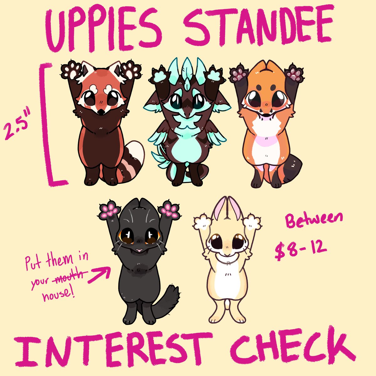 Chat how are we feeling some mini uppies standees??
I’d love to make more animals if this series is popular enough