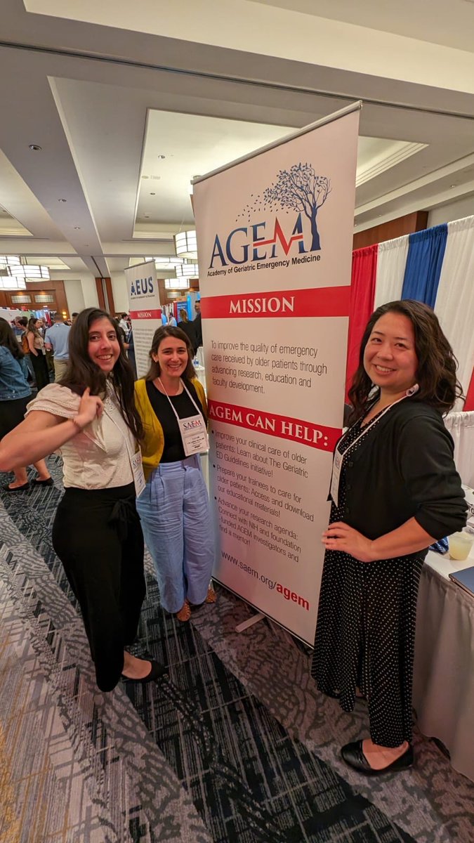 SAEM is in full swing in Phoenix! Stop by the AGEM booth in the Exhibit Hall tomorrow 5/16 from 7-11 am PST to meet AGEM leaders and learn more about the organization! @SAEMonline @emergencyimprov @LilyBerrin @kmhunold #GeriatricEmergencyMedicine #geriatrics #EM #saem2024