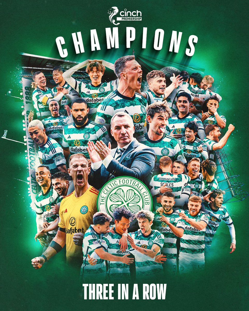 SPFL (@spfl) on Twitter photo Three in a Row! π
Congratulations to <a href="/CelticFC/">Celtic Football Club</a> - #cinchPrem champions 23/24 π Three in a Row! π
Congratulations to <a href="/CelticFC/">Celtic Football Club</a> - #cinchPrem champions 23/24 π