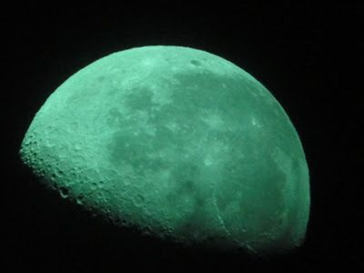 Maybe the Moon is made of green cheese... fun with filters... #photooftheday #moon
