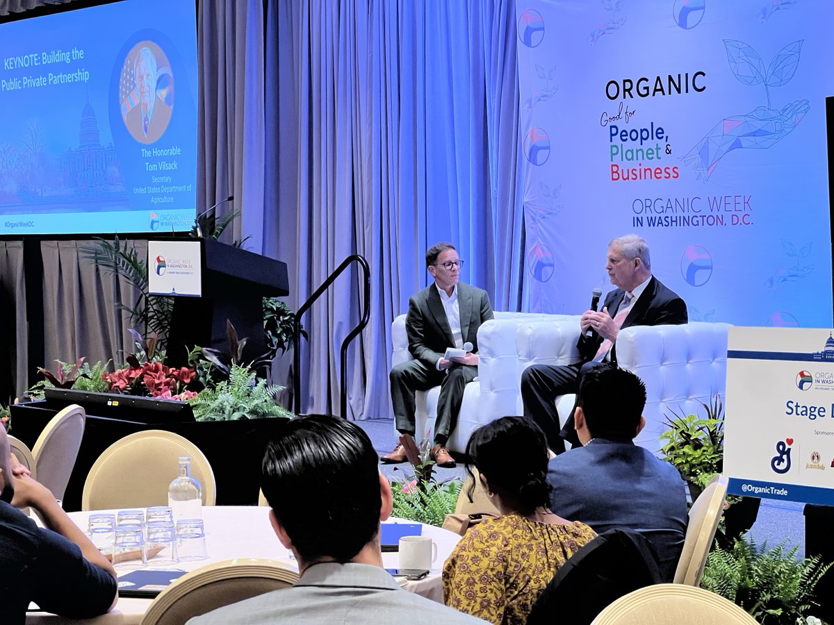 I attended the @OrganicTrade Association Policy Conference for Organic Week this morning where I spoke about @USDA’s investments in organic agriculture, including the announcement of organic market development grants.