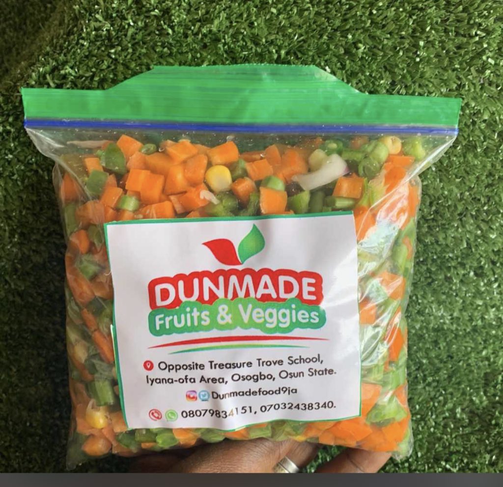 Freshly chopped veggies will be available on Friday, send a message tomorrow if interested. 1kg -4500naira 500ml - 2500 naira