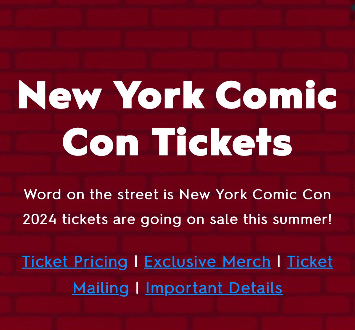 NYCC tickets will be going up for sale starting on 5/29! More info in link. . newyorkcomiccon.com/en-us/buy/tick… . #Funko #FunkoPop #FunkoPopVinyl #Pop #PopVinyl #Collectibles #Collectible #FunkoCollector #FunkoPops #Collector #Toy #Toys #DisTrackers