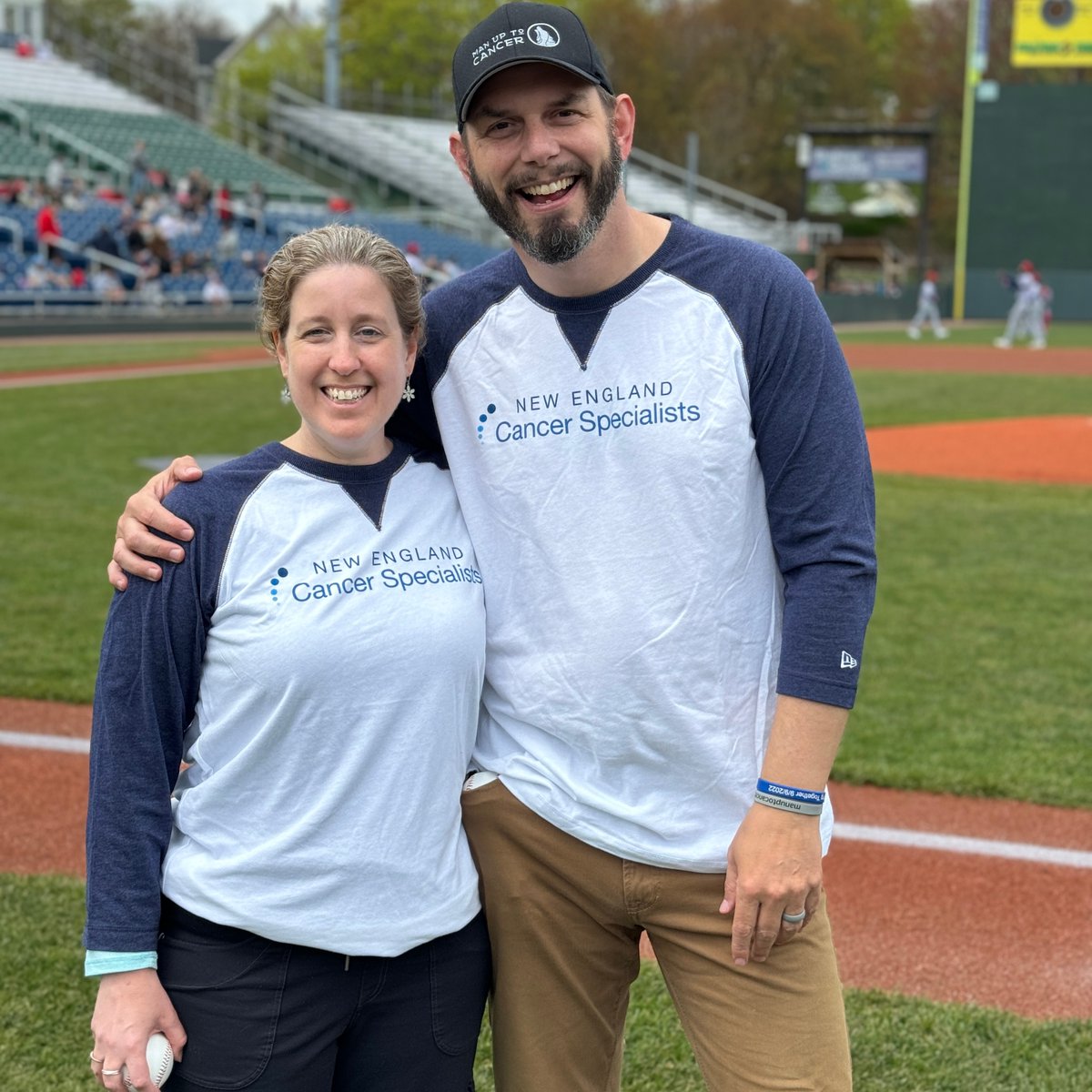 On Sunday, we were proud to see our #DaisyAward recipient Tracie Gosselin share the spotlight at the Sea Dogs Game with Trevor Maxwell, Founder and CEO of Man Up To Cancer. Tracie and Trevor both threw a ceremonial first pitch to start the game.