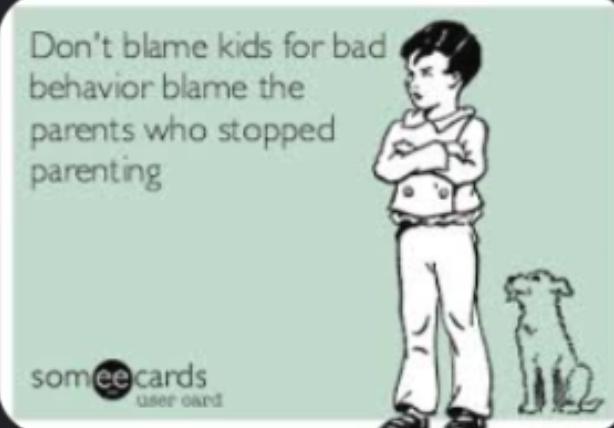 They are the victims ... 💯💯💯💯😡👇👇👇👇 #badparenting .. Stop blaming the kids.... #narcissist