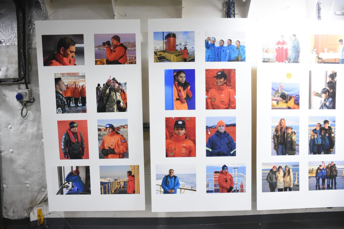 Armada_Arg's tweet photo. #Hoy a bordo del Rompehielos ARA “Almirante Irizar” buque de la #ArmadaArgentina, se inaugura la muestra fotográfica “ Misión a la Antártida”. https://t.co/Mjk7yKOfUV