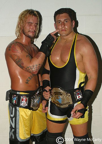 On this day in 2004, The Second City Saints(@CMPunk and @ColtCabana) won the ROH World Tag Team Championship for the 2nd time #ROH #TagTeamTitles