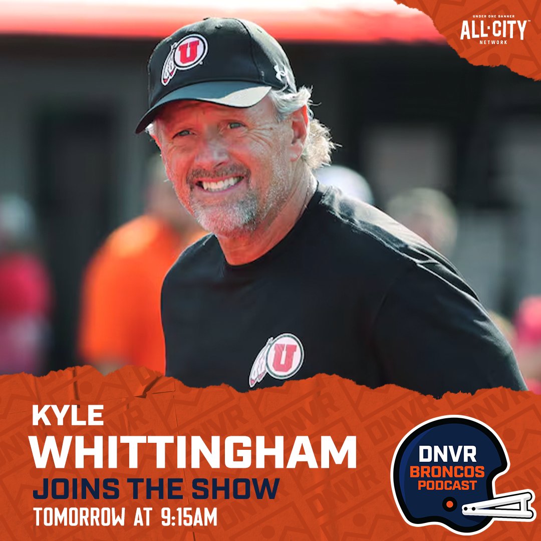 The Broncos drafted TWO players from Utah this year. Utah’s head coach Kyle Whittingham is joining us TOMORROW to tell us about Jonah Elliss and Devaughn Vele... and maybe he'll give us a scouting report on Bo Nix too👀 Show starts at 9am‼️