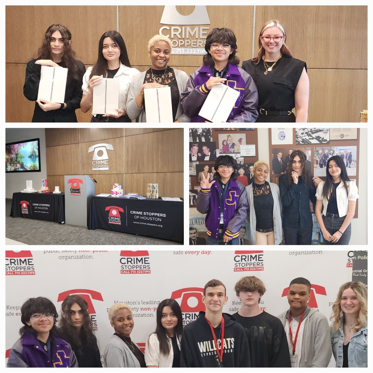 Congrats @JerseyVillageHS @JVTVNews who won 1st place in the @CrimeStopHOU PSA contest. Thank you @TXAFawareness Lynda Irvine for sharing your story. Together we can help people say NO!!! #lovemyvillage. Shout out to our friends @CyWoods212 who were also recognized today.