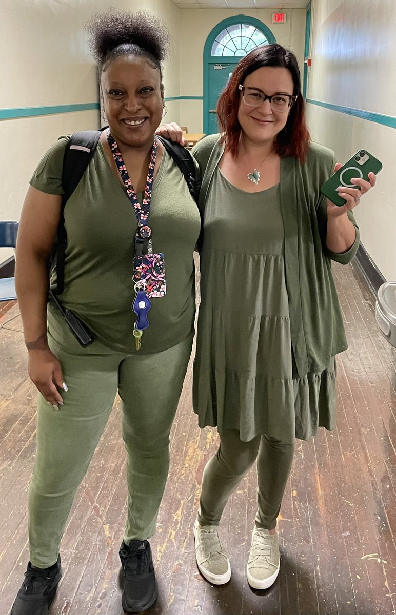Heather Diaz (@diazteaching) on Twitter photo OLIVE these staff celebrating monochromatic day for Secret Spirit Week <a href="/SouthProvSchool/">South Providence School</a>! I also love I finally remembered a photo 😂!
During a busy day, seeing who matched one another was a bit of fun! #RethinkingAltEd #PhoenixFamily
@MsSMohr <a href="/jgriffith352/">Jon Griffith</a> <a href="/AGHoulihan/">Andrew G. Houlihan</a> <a href="/UCPSNC/">Union County Public Schools</a> OLIVE these staff celebrating monochromatic day for Secret Spirit Week <a href="/SouthProvSchool/">South Providence School</a>! I also love I finally remembered a photo 😂!
During a busy day, seeing who matched one another was a bit of fun! #RethinkingAltEd #PhoenixFamily
@MsSMohr <a href="/jgriffith352/">Jon Griffith</a> <a href="/AGHoulihan/">Andrew G. Houlihan</a> <a href="/UCPSNC/">Union County Public Schools</a>