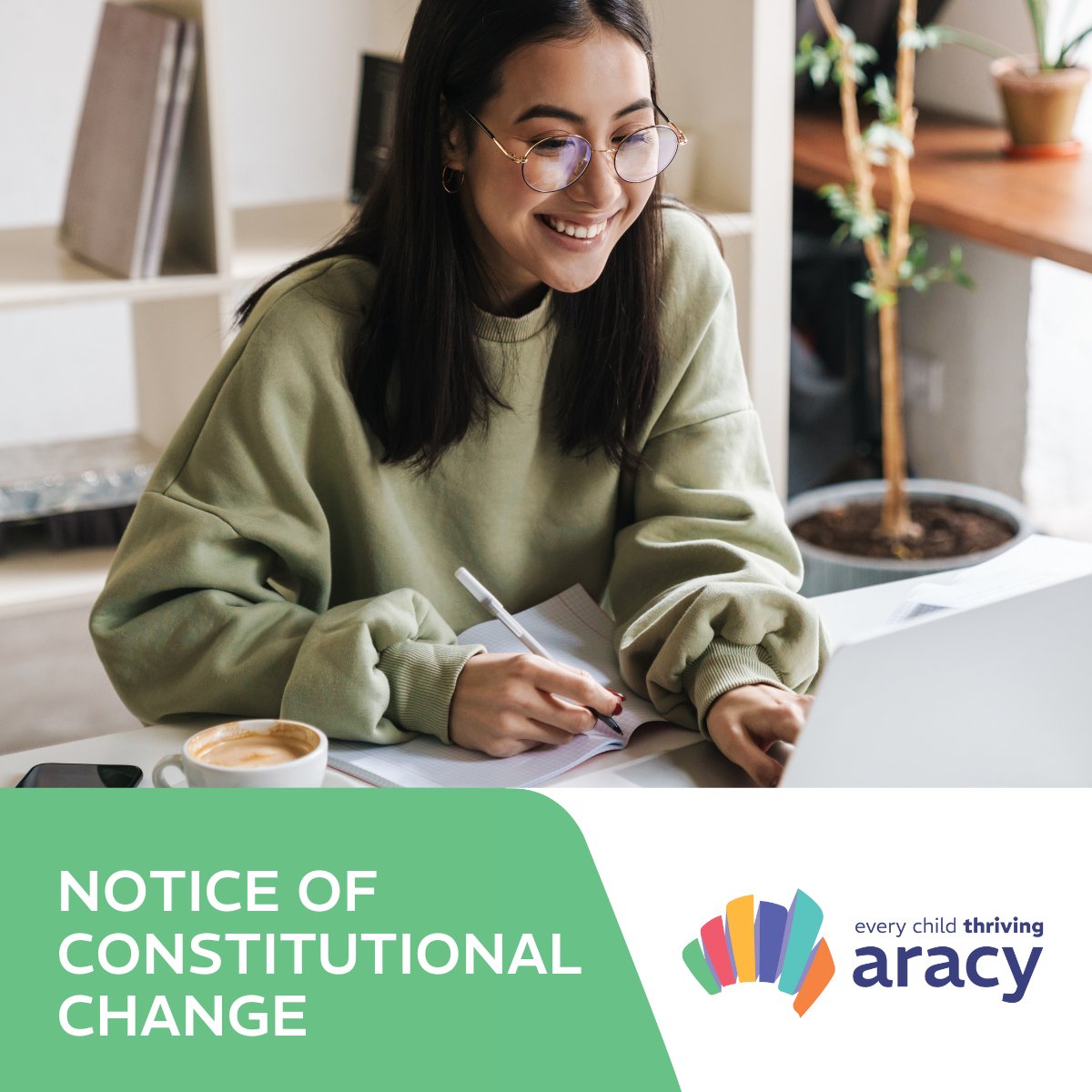 ARACY is updating its Constitution to better reflect our work for the wellbeing of children & young people. Vote on proposed changes at upcoming member meetings. More information can be found on our website. hubs.la/Q02xl2CW0 #ARACY #children #youth #everychildthriving