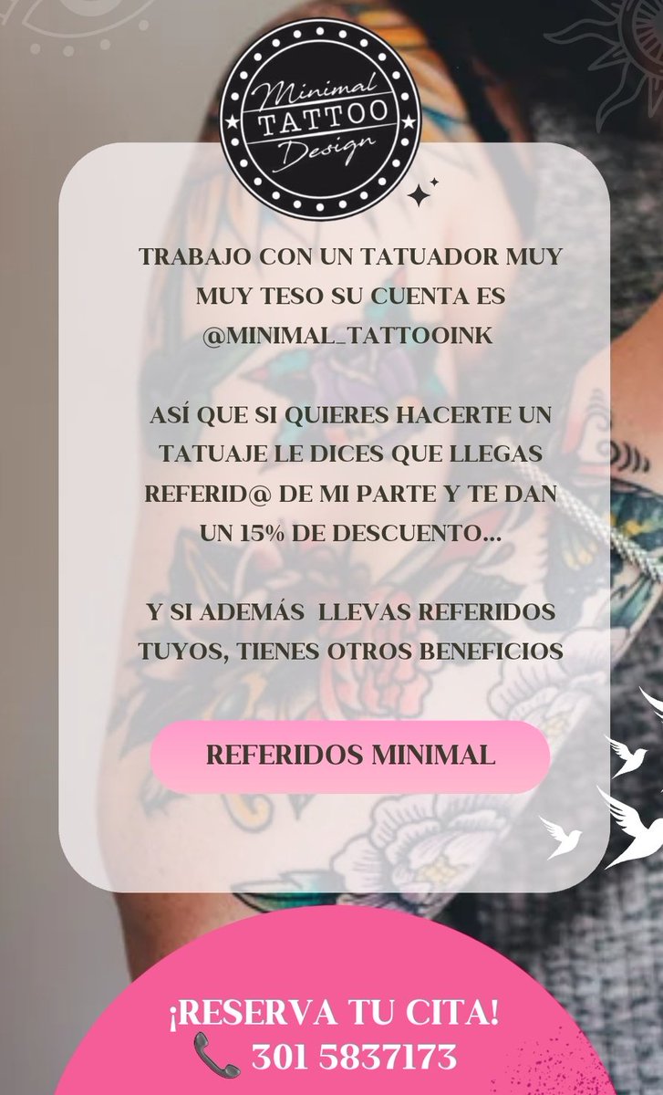 En instagram @minimal_tattooink 
#tatuajes #tattoo #Medellín #TatuajesenMedellin #tatuador #descuento