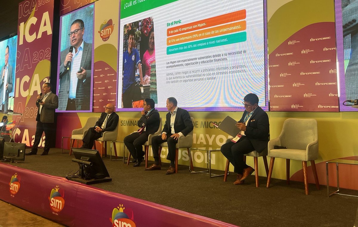Altamaro's tweet image. Mibanco Perú participó del Seminario Internacional de Microfinanzas (SIM) en donde Javier Ichazo reafirmó nuestro compromiso por una inclusión financiera equitativa en el Perú.