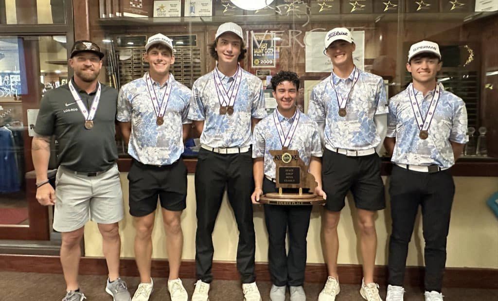 Congratulations to the Boys Golf team on 4th place finish at State! Good job! #WeAreLR