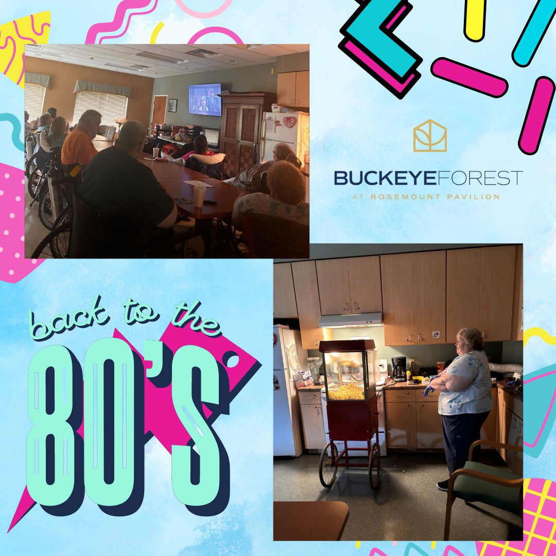 We continued celebrating National Skilled Nursing Week with a fun-filled 80's theme on Tuesday! 🎉🍿 Our residents enjoyed popcorn and a nostalgic screening of 'The Goonies,' making it a totally rad day!

#BuckeyeForest #NationalSkilledNursingWeek #80sTheme #TheGoonies