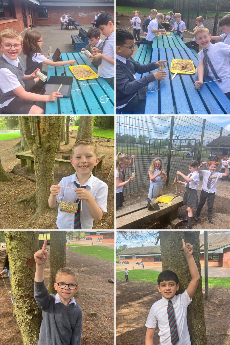 P3 had a great time making birdfeeders from recycled materials!