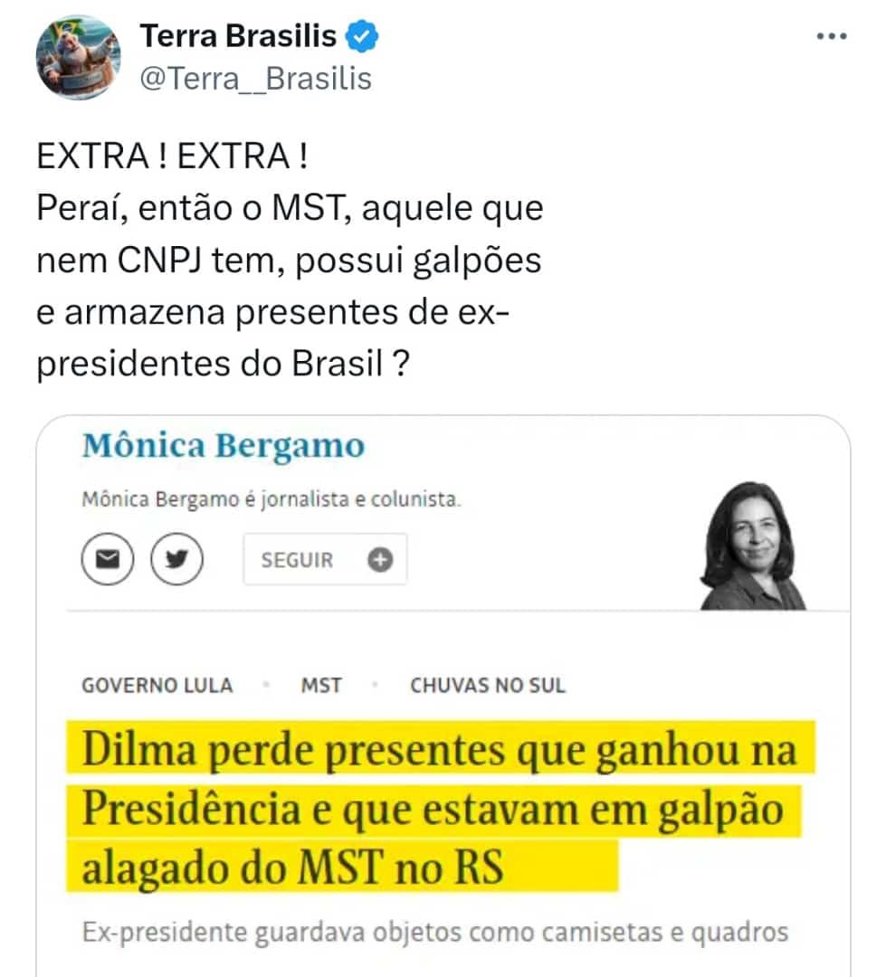 A cada machadada uma minhoca. É inacreditável! Que outros bens móveis e imóveis o MST terá por aí?