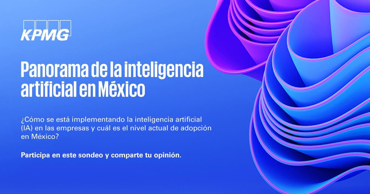 Queremos saber cómo crees que se está implementando la #InteligenciaArtificial (#IA) en las organizaciones en México. Comparte tus opinión en este link 👉 bit.ly/3WJ3Lhb #KPMGIAMX24 #IAMX2024 #IAMEXICO #KPMGIA2024 #IAMEXICO24