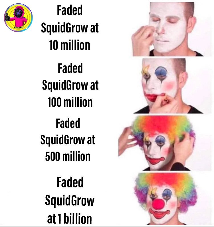 @Punisher_SG @bad__anthony @Huntsman_SGX @The_CryptoSam @Crypt0Hustl3r @govero_don @SquidBeard_SG @THEWillWallace1 @Rik_SG1 @Squidgrowfan That’s a fact brother! You don’t want to end up like this BOZO that’s faded @Squid_Grow 👇🏻😂

@Shibtoshi_SG is handing us generational wealth on a silver platter! 💰💯

& my bags are PACKED 💼🚀

#SquidGrow
#LFGROW