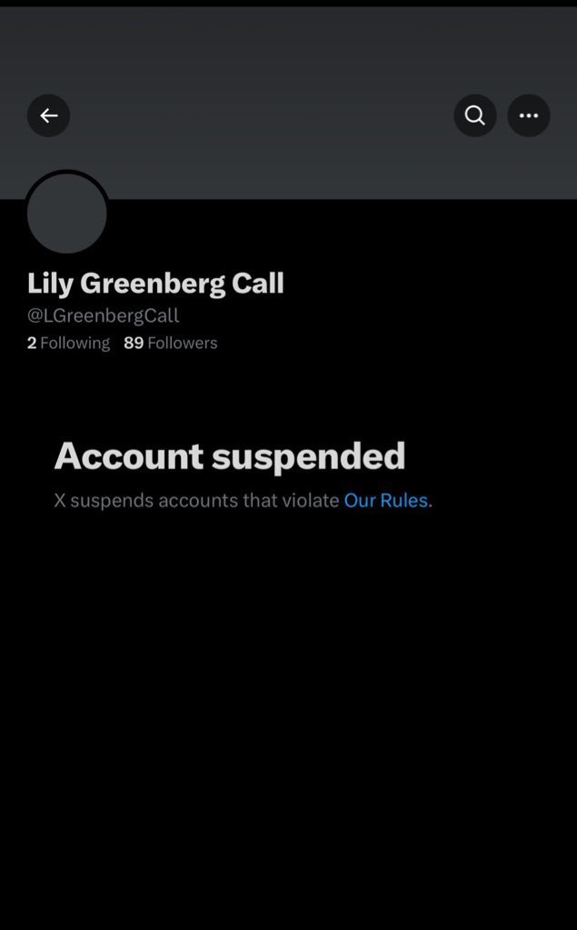 🚨 Twitter suspended Lily Greenberg Call right after she posted her letter resigning from the Biden administration due to the President’s continued support of genocide in Gaza: