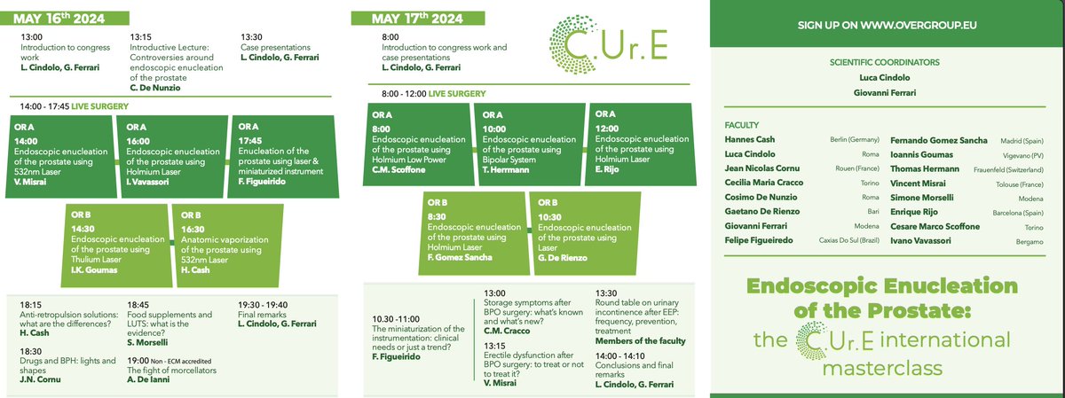 Tomorrow big date 📅 1⃣st #AEEP #masterclass in Italy 🇮🇹 at Hesperia Hospital #modena organized by @lucacindolo and Giovanni Ferrari 🔶Celebration of #template as defined by @trwherrmann Different energies⚡️ #thulium #holmium #greenlight #bipolar #livesurgery w/ 🔝 faculty