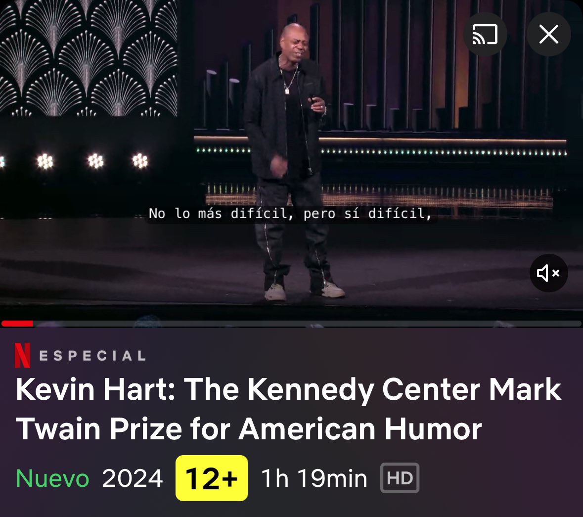 Kevin Hart no es de mis cómicos favoritos pero estoy llorando de risa con este especial en el que le entregan el Mark Twain Prize.