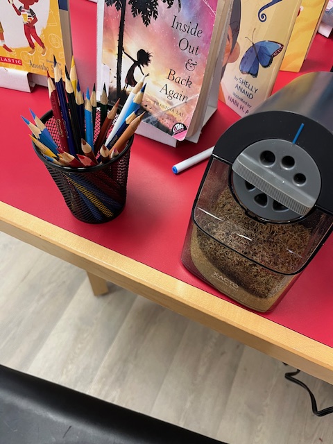 It's the little things!!  I love my new pencil sharpener!!  Lots of friends were super excited as well to sharpen all of the pencils in the library. #libraryhelpers #librarylove