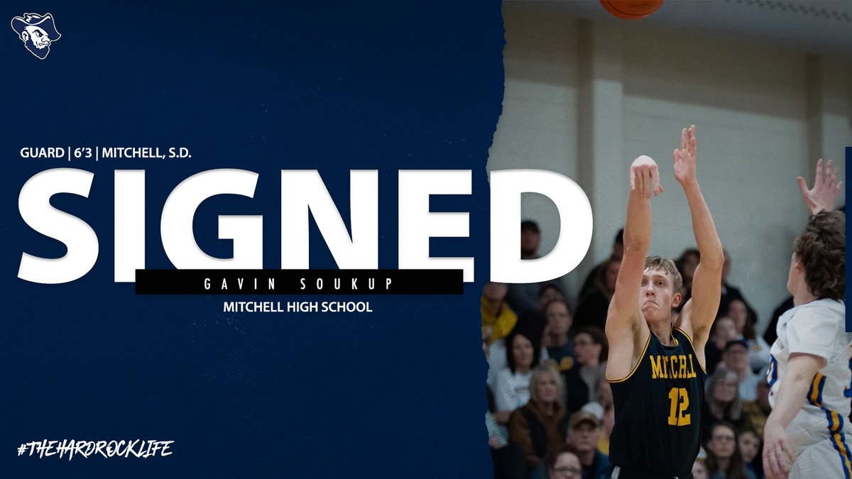 South Dakota Mines Men's Basketball (@hardrockermbb) on Twitter photo Our newest addition is Gavin Soukup. 
Gavin is a 6'3 guard and joins us from Mitchell, S.D. and Mitchell High School. 
Welcome to our family!
#TheHardrockLife Our newest addition is Gavin Soukup. 
Gavin is a 6'3 guard and joins us from Mitchell, S.D. and Mitchell High School. 
Welcome to our family!
#TheHardrockLife