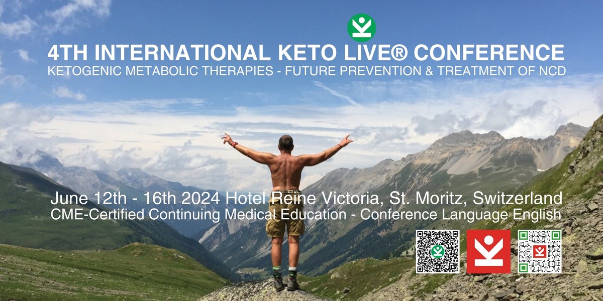 Only four weeks to go till we are welcoming again world-renowned scientists, physicians and experts to lecture and discuss 'Ketogenic Metabolic Therapies - Future Prevention & Treatment of NCD' Join us live 12th-16th of June in🇨🇭