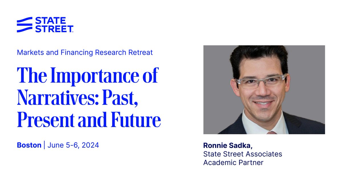 How is tech and #AI changing how we measure sentiment in financial markets? State Street Associates academic partner, Ronnie Sadka, will discuss the tone of central bank commentary and more at State Street’s 2024 Markets and Financing Research Retreat: ms.spr.ly/6019YkBK7