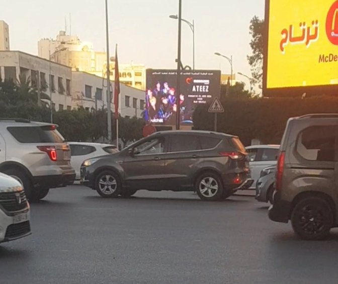 Spotted in Casablanca, Morocco 🤩 ATEEZ's billboard for Mawazine Festival is turning heads. The countdown to an epic performance begins ! ©️ @HONGJOONGIIIIE ATEEZ BACK TO MOROCCO #ATEEZatMAWAZINE #MAWATEEZ #에이티즈 @ATEEZofficial