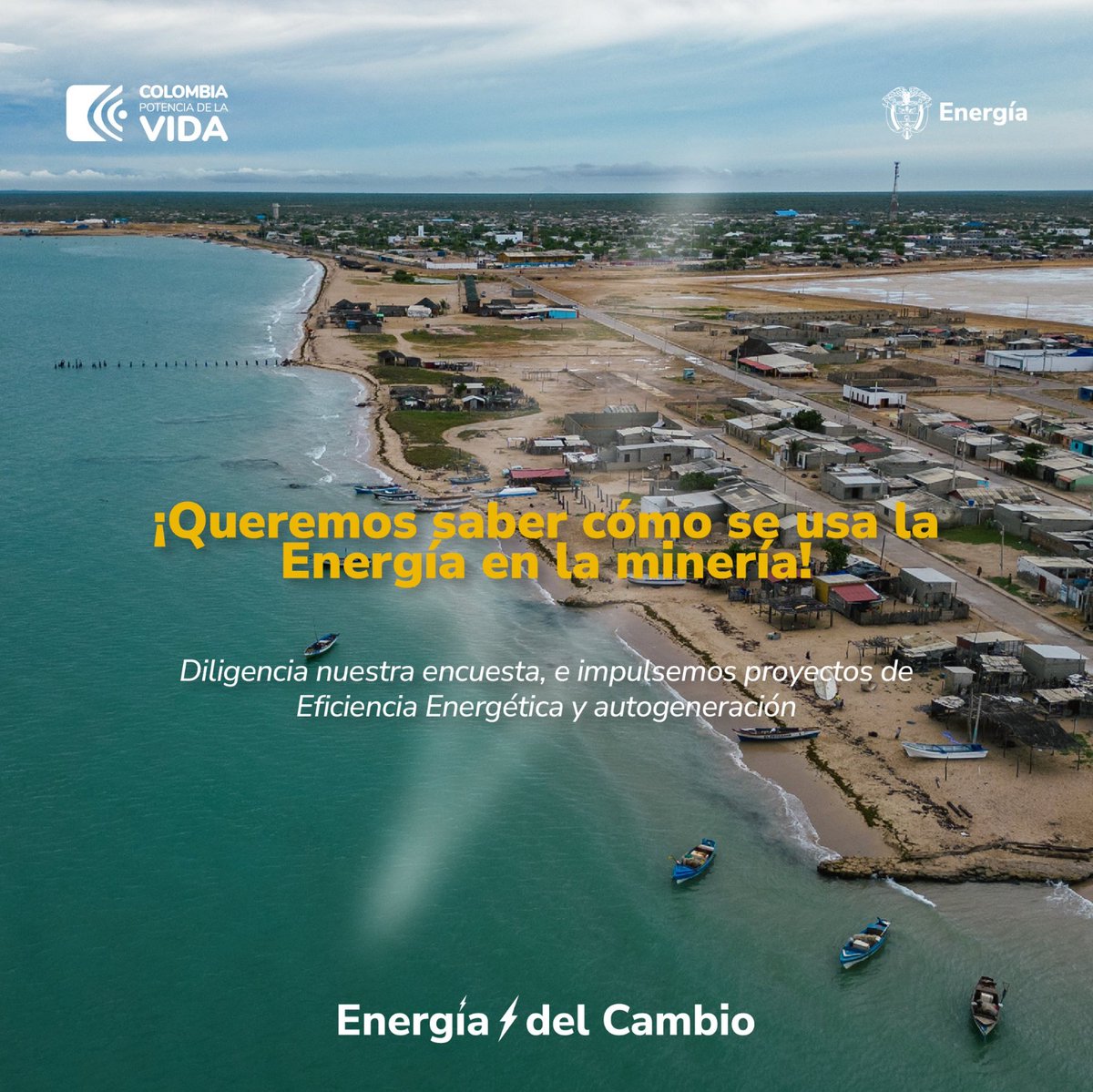 Queremos identificar y caracterizar los consumos energéticos de los títulos mineros en el país. Por ello, te invitamos a diligenciar la siguiente encuesta. La información recopilada permitirá que el @MinEnergiaCo pueda gestionar y promover proyectos de eficiencia energética y