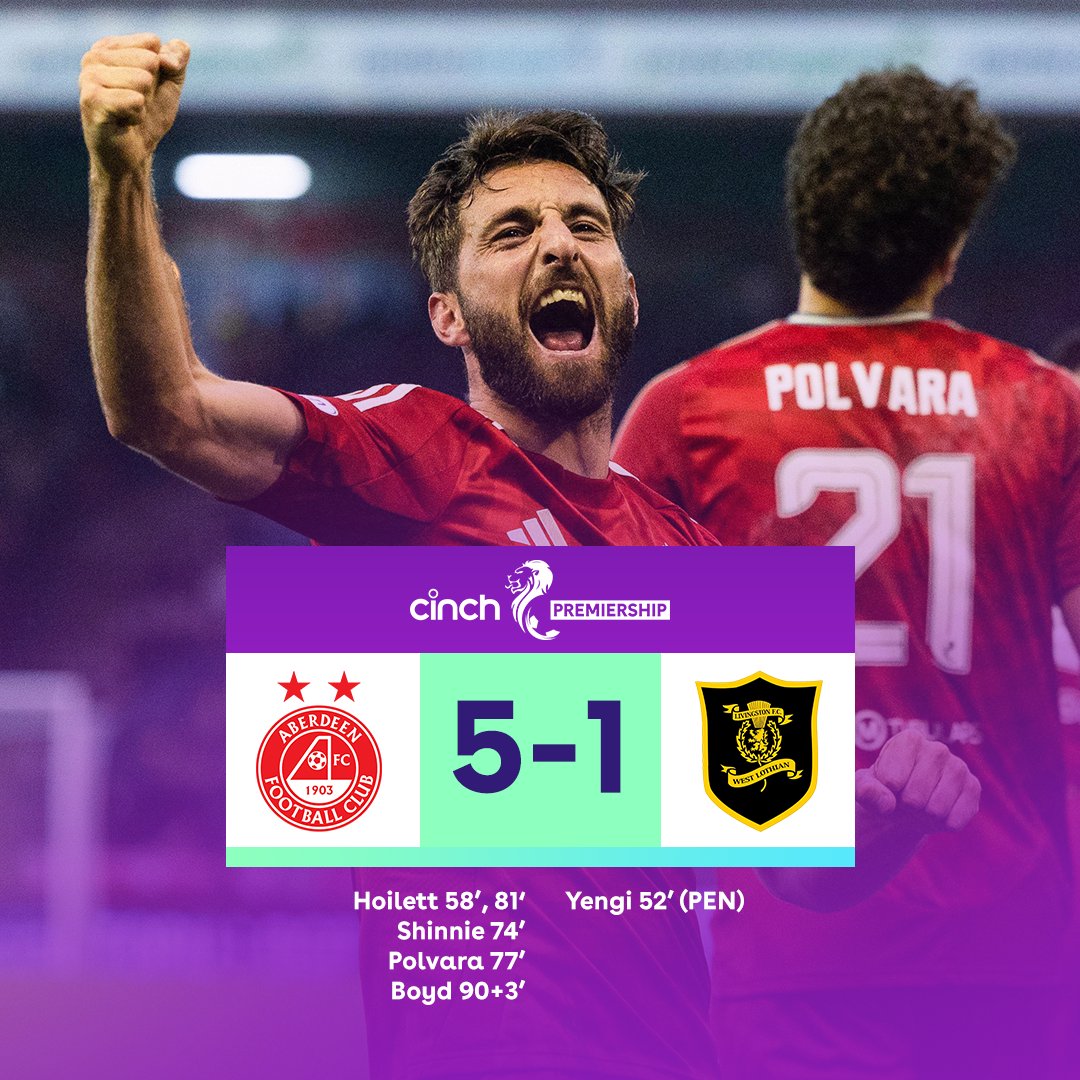spfl's tweet photo. An excellent turnaround sees @AberdeenFC victorious on home soil 👍

Dons fans, who stood out in Red?

#cinchPrem | 🔴 #ABELIV 🦁 https://t.co/YZXwvHtlIh