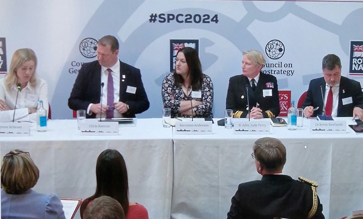 Privileged to share a panel with @Maersk, @CofGCollege and @RuthAnderson @SPC2024. Discussing the future of UK maritime and the national endeavour that is needed to attract #thebest, develop skills, treat everyone as an individual and deliver an effective global fighting force.